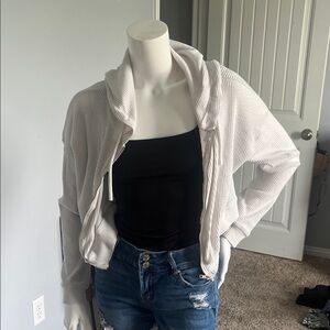 White Zip-Up Hoodie